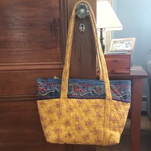 Lovely yellow & blue tote bag